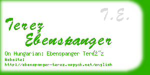 terez ebenspanger business card